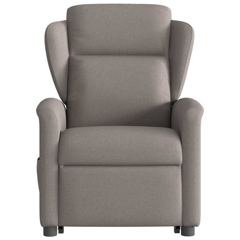 Massagesessel mit Aufstehhilfe Taupe Stoff