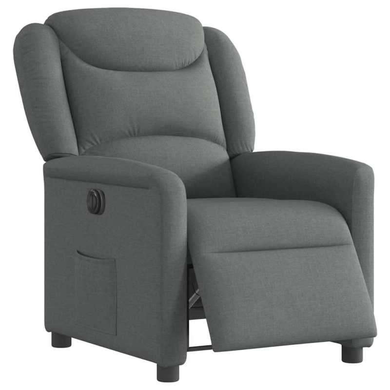 Relaxsessel Elektrisch Dunkelgrau Stoff