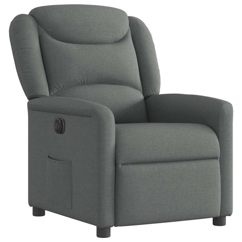 Relaxsessel Elektrisch Dunkelgrau Stoff