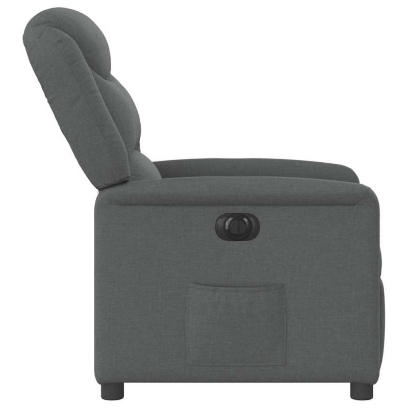 Relaxsessel Elektrisch Dunkelgrau Stoff
