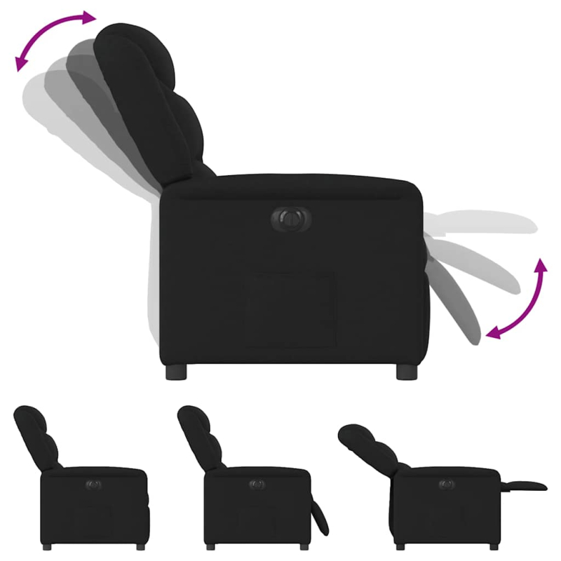 Relaxsessel Elektrisch Schwarz Stoff