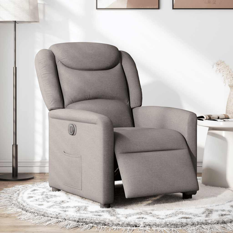 Relaxsessel Elektrisch Taupe Stoff