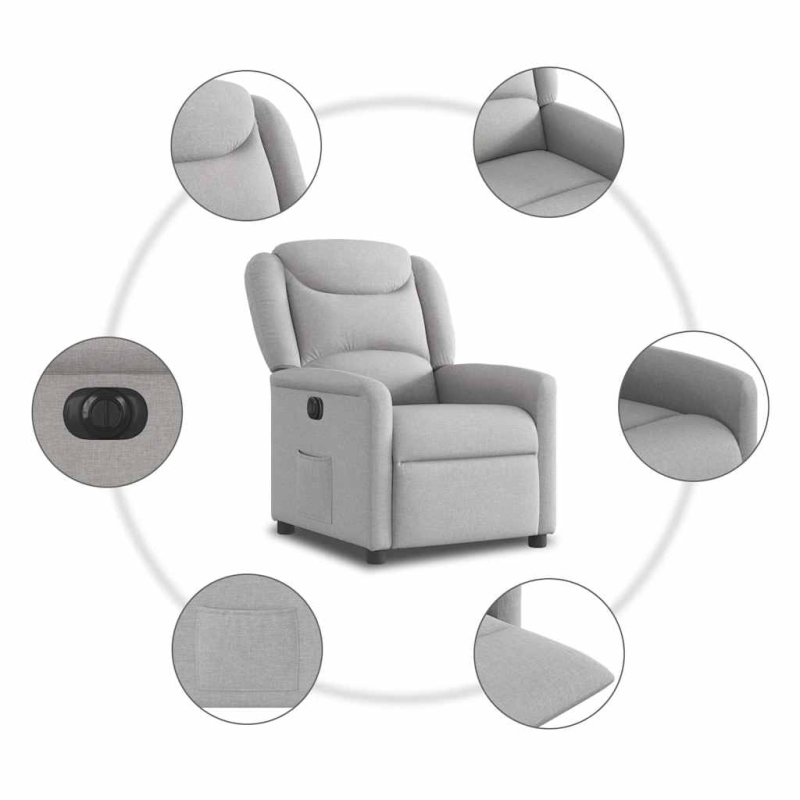 Relaxsessel Elektrisch Wolkengrau Stoff
