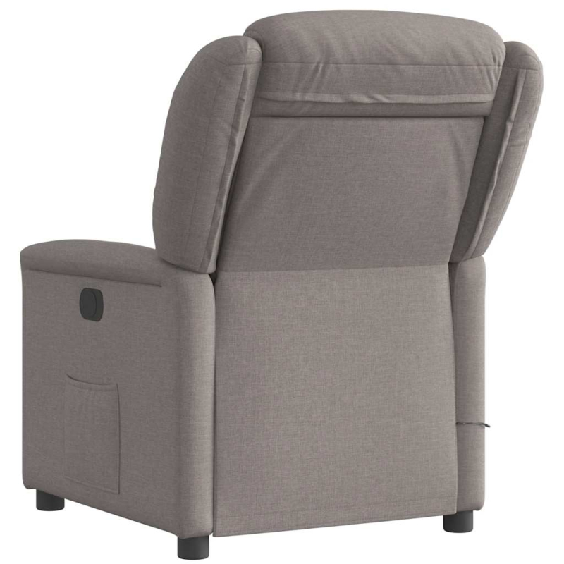 Massagesessel Elektrisch Taupe Stoff