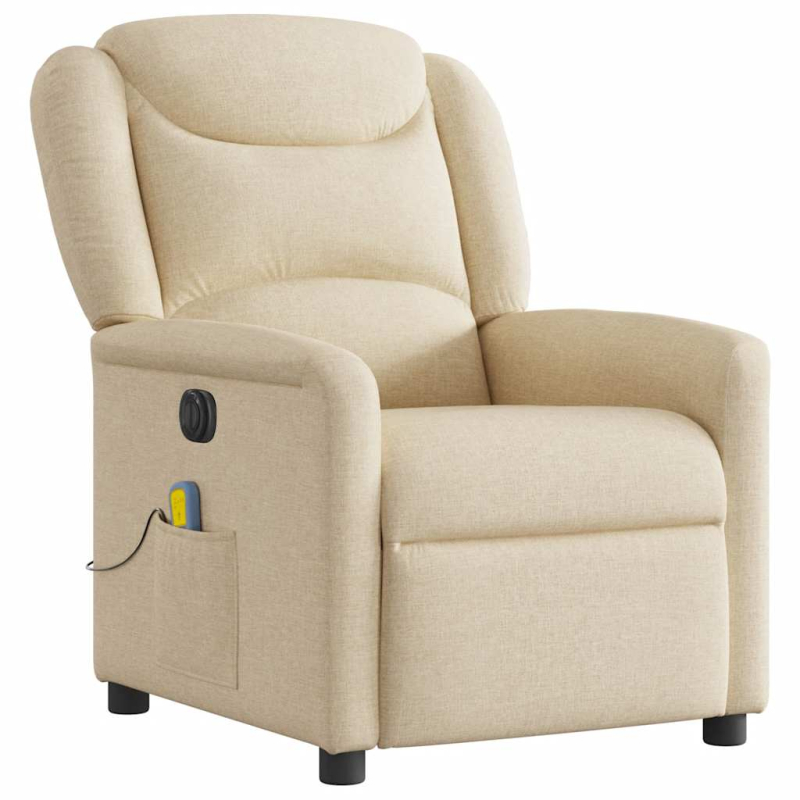 Massagesessel Elektrisch Creme Stoff