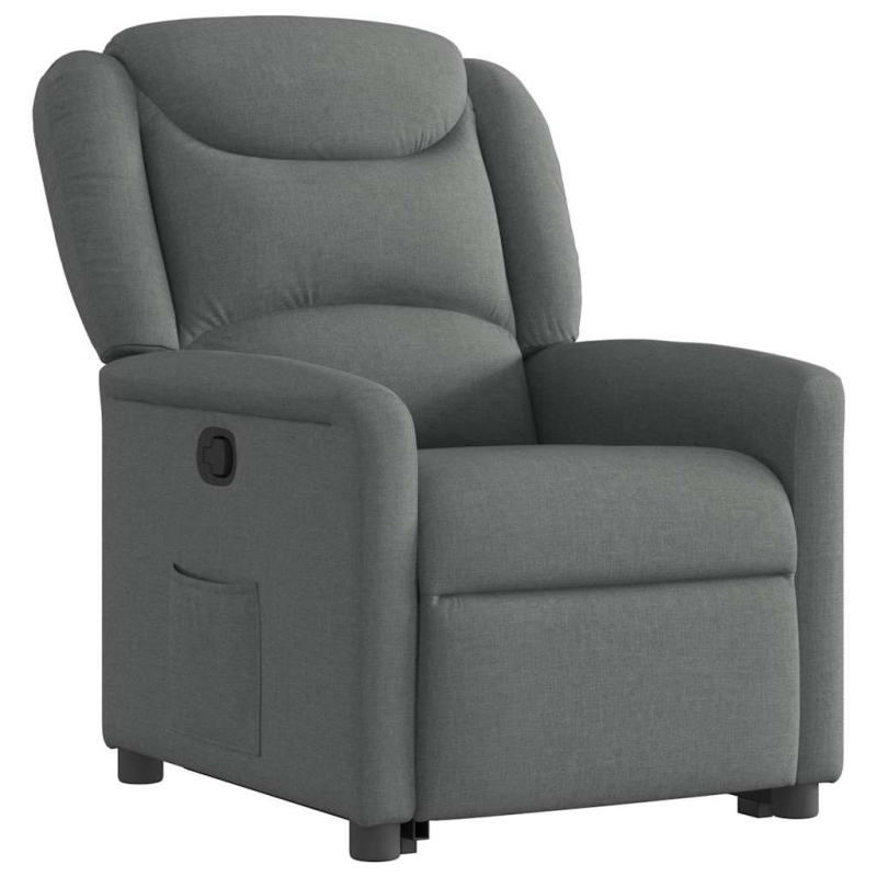 Relaxsessel mit Aufstehhilfe Dunkelgrau Stoff