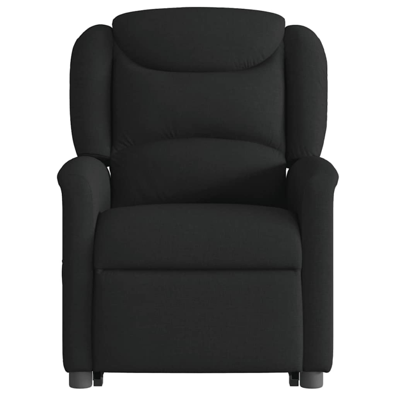 Massagesessel mit Aufstehhilfe Schwarz Stoff