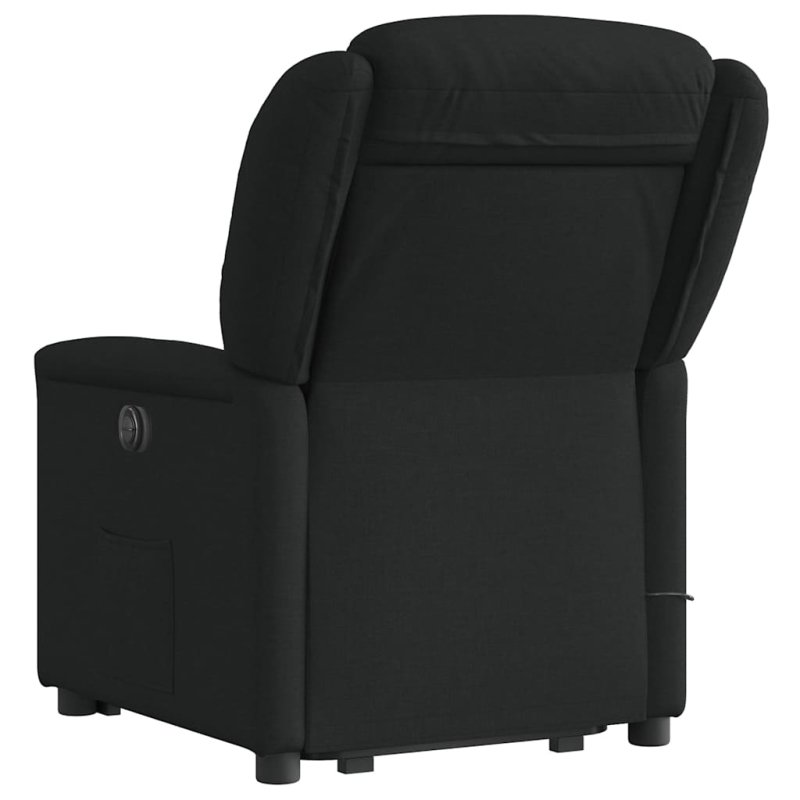 Massagesessel mit Aufstehhilfe Schwarz Stoff