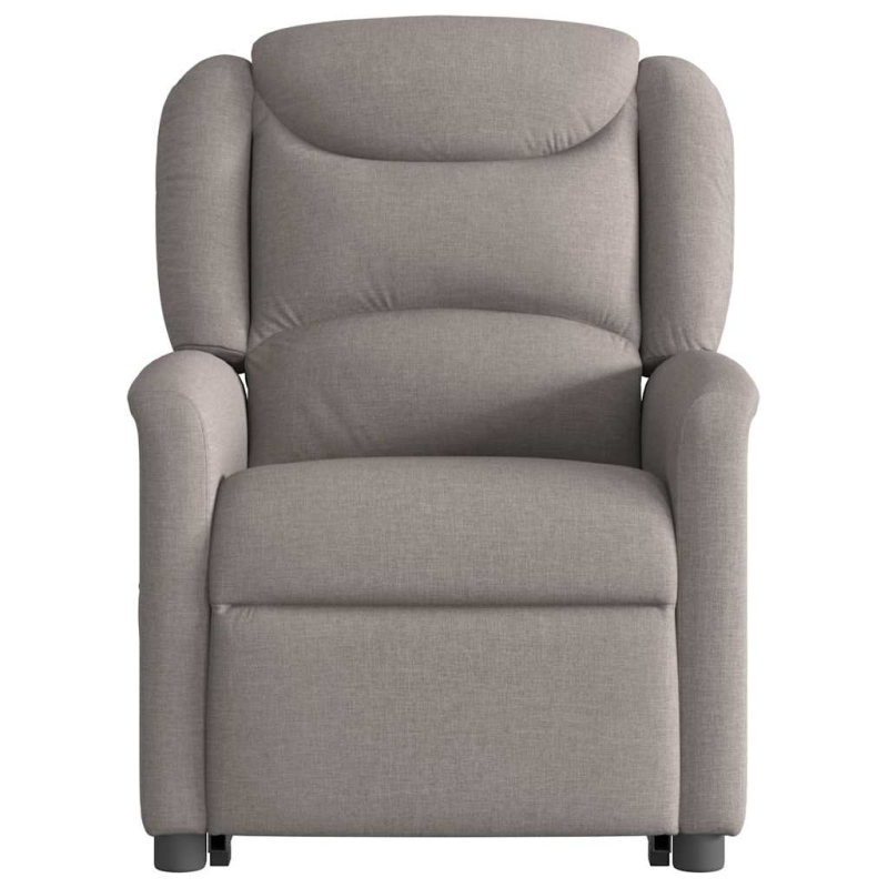 Massagesessel mit Aufstehhilfe Taupe Stoff