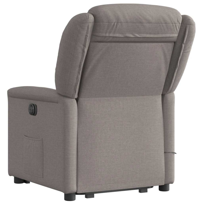 Massagesessel mit Aufstehhilfe Taupe Stoff