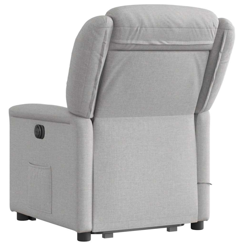 Massagesessel mit Aufstehhilfe Wolkengrau Stoff