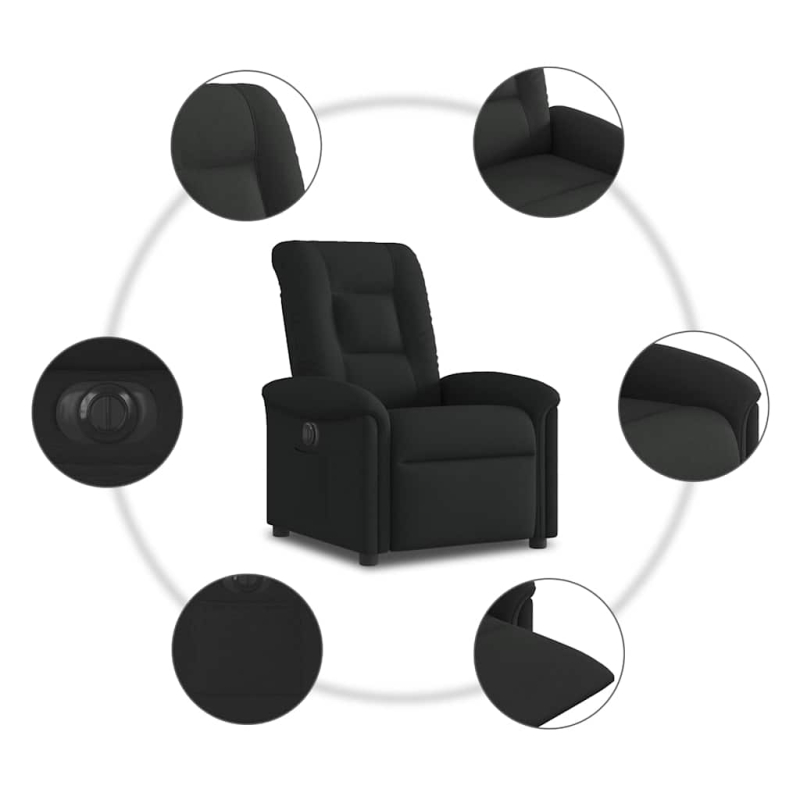 Relaxsessel Elektrisch Schwarz Stoff