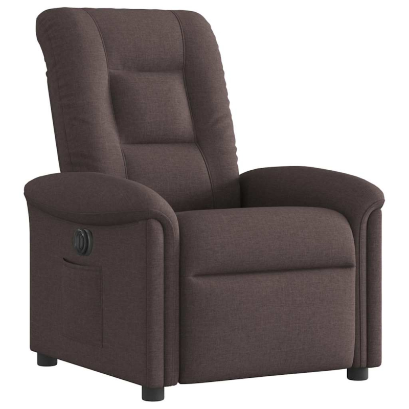 Relaxsessel Elektrisch Dunkelbraun Stoff