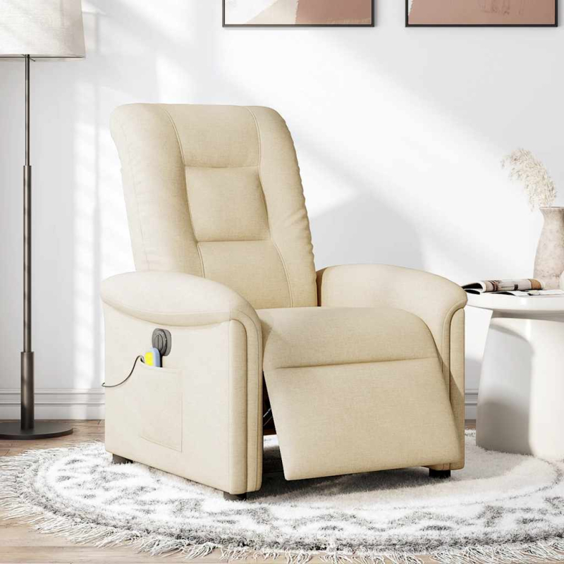 Massagesessel Elektrisch Creme Stoff