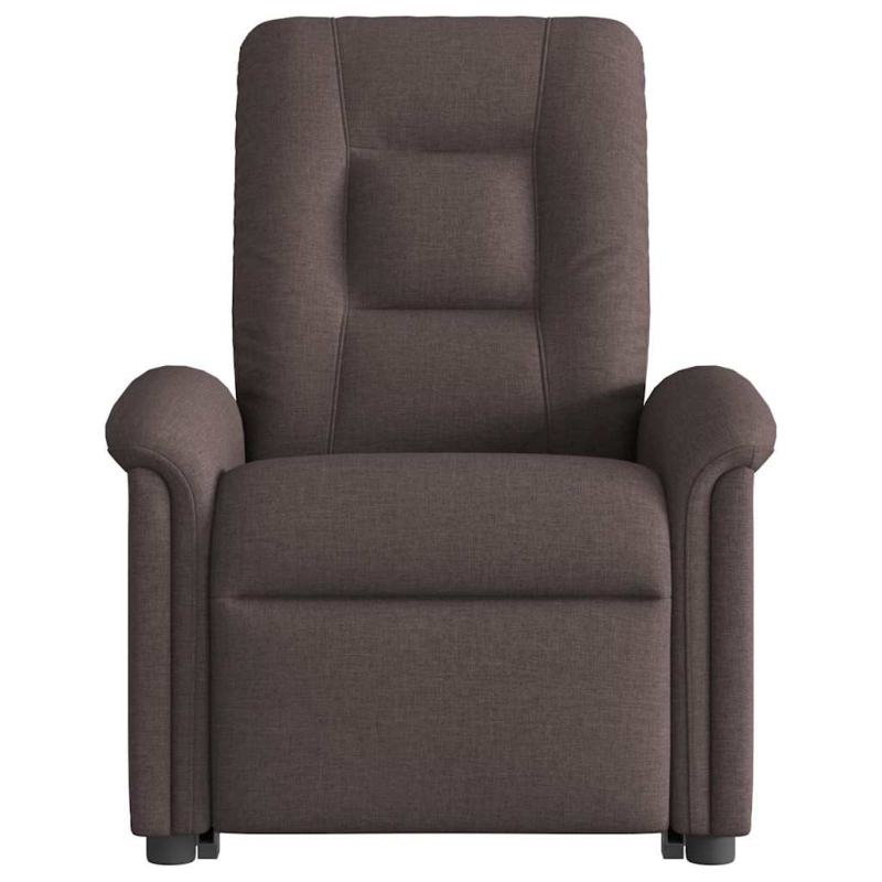 Relaxsessel mit Aufstehhilfe Dunkelbraun Stoff