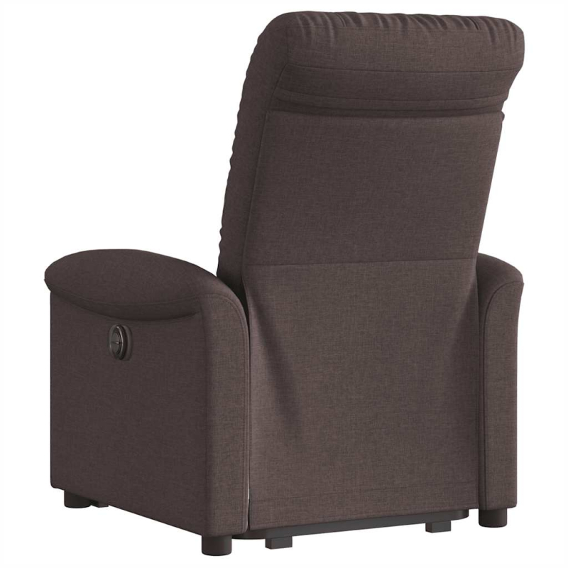 Relaxsessel mit Aufstehhilfe Dunkelbraun Stoff