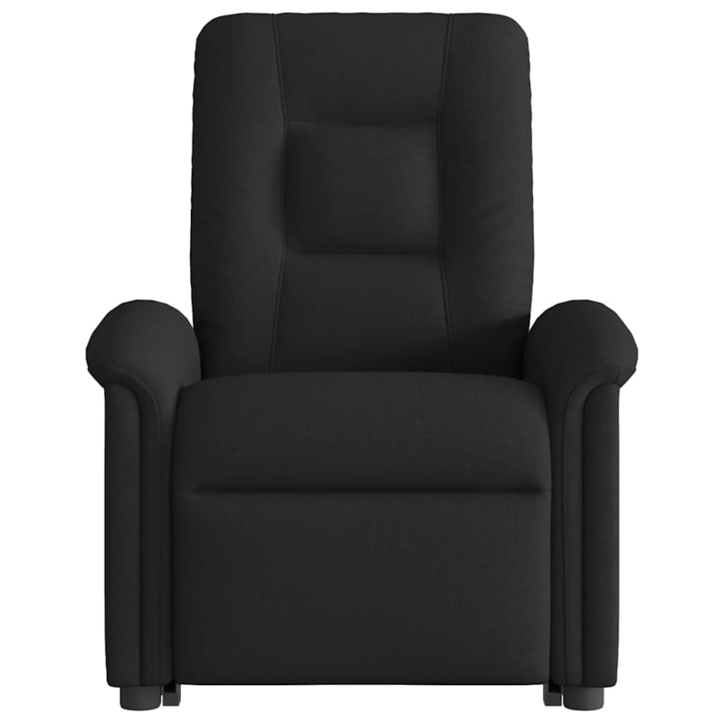 Massagesessel mit Aufstehhilfe Schwarz Stoff