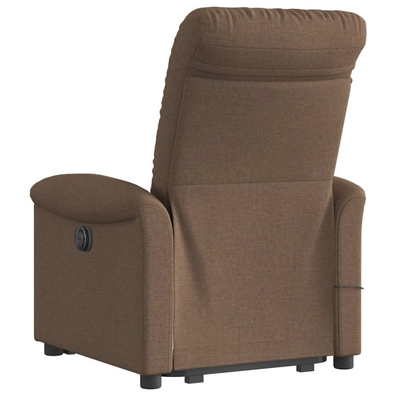 Massagesessel mit Aufstehhilfe Braun Stoff