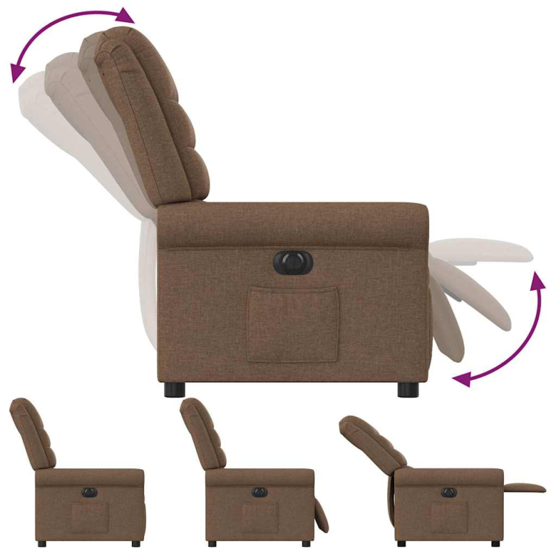 Relaxsessel Elektrisch Braun Stoff