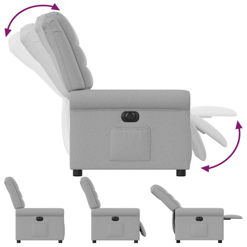 Relaxsessel Elektrisch Wolkengrau Stoff