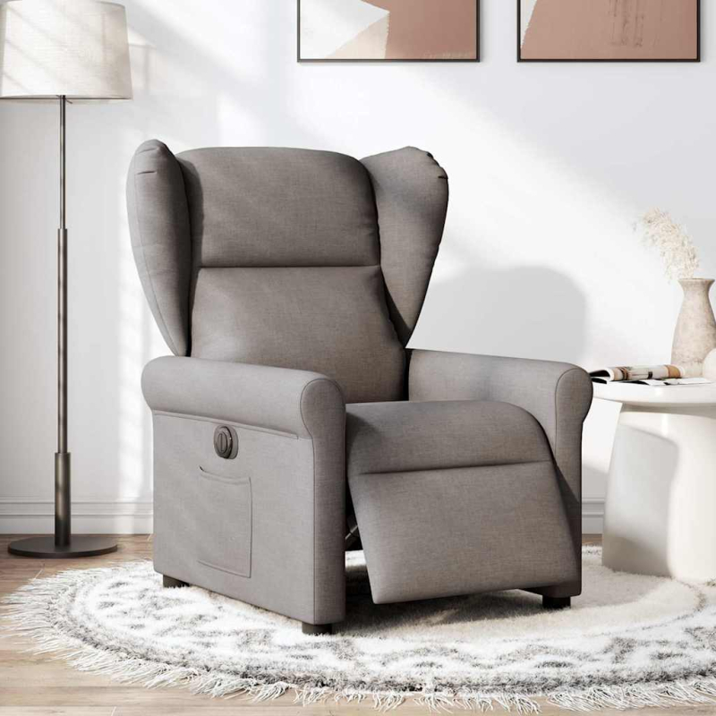 Relaxsessel Elektrisch Taupe Stoff