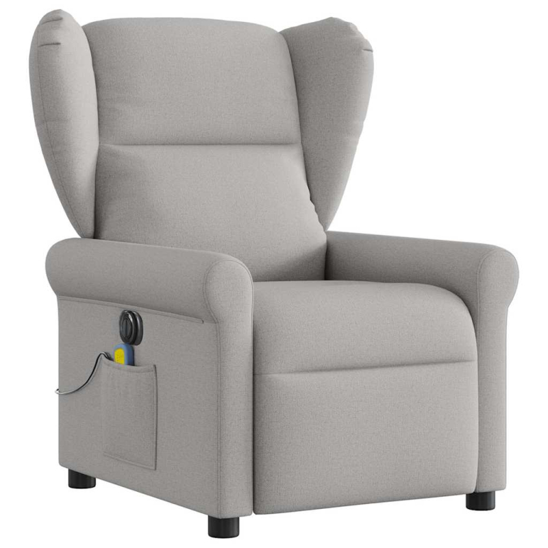 Massagesessel Elektrisch Wolkengrau Stoff
