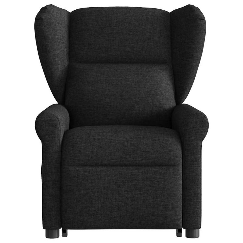 Massagesessel mit Aufstehhilfe Schwarz Stoff