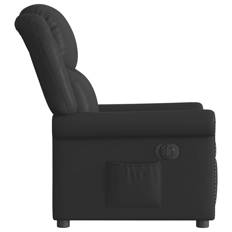 Relaxsessel Elektrisch Glänzend Schwarz Kunstleder