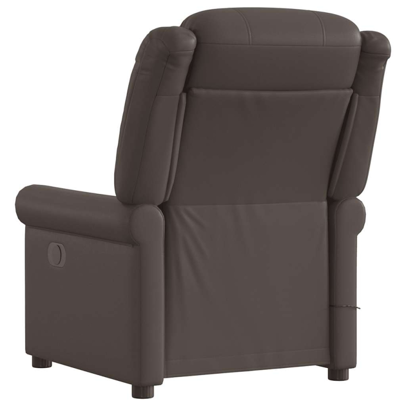 Relaxsessel Massage Elektrisch Glänzend Braun Kunstleder