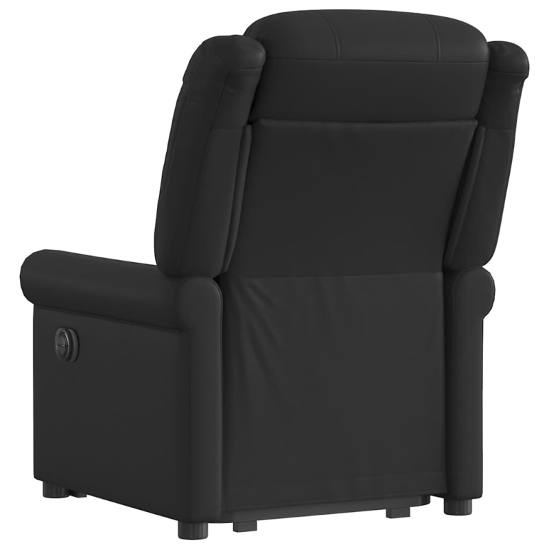 Relaxsessel Aufstehen Elektrisch Glänzend Schwarz Kunstleder