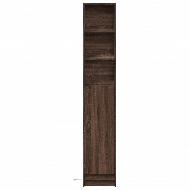 LED-Sideboard Braun Eichen-Optik 36x32,5x200 cm Holzwerkstoff