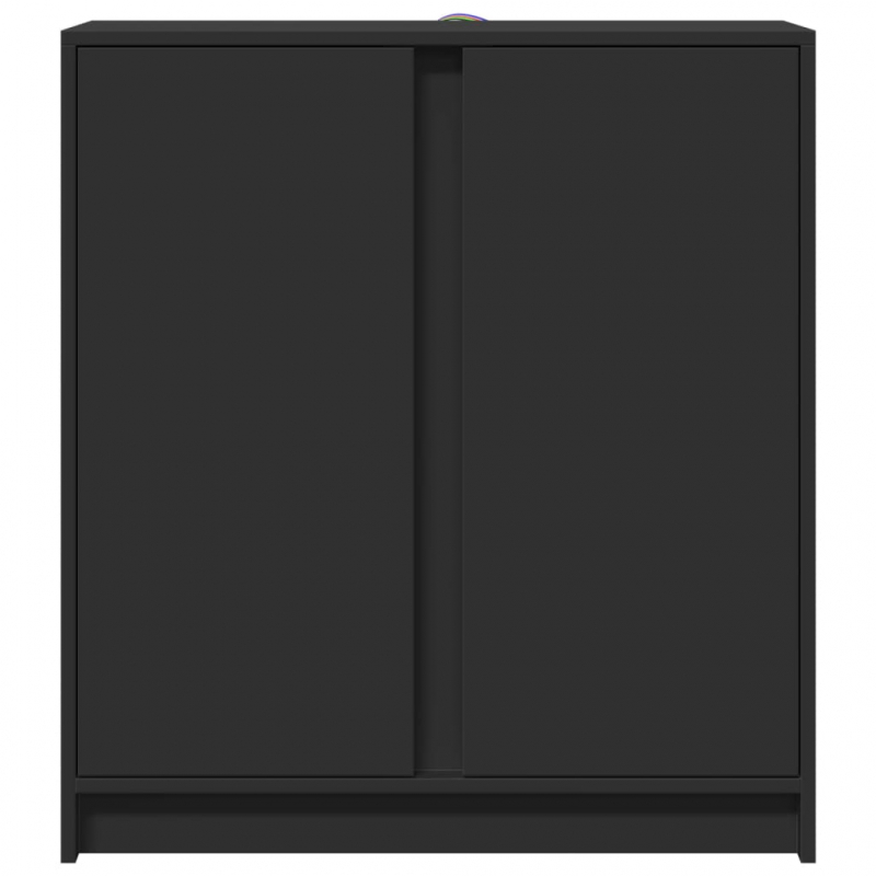 LED-Sideboard Schwarz 77x34x85 cm Holzwerkstoff