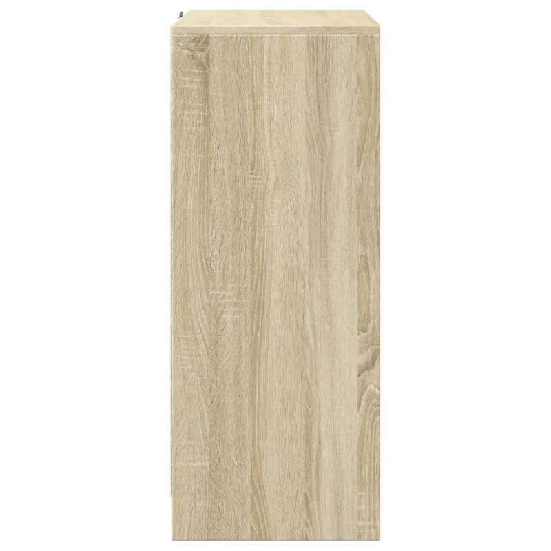 LED-Sideboard Sonoma-Eiche 77x34x85 cm Holzwerkstoff