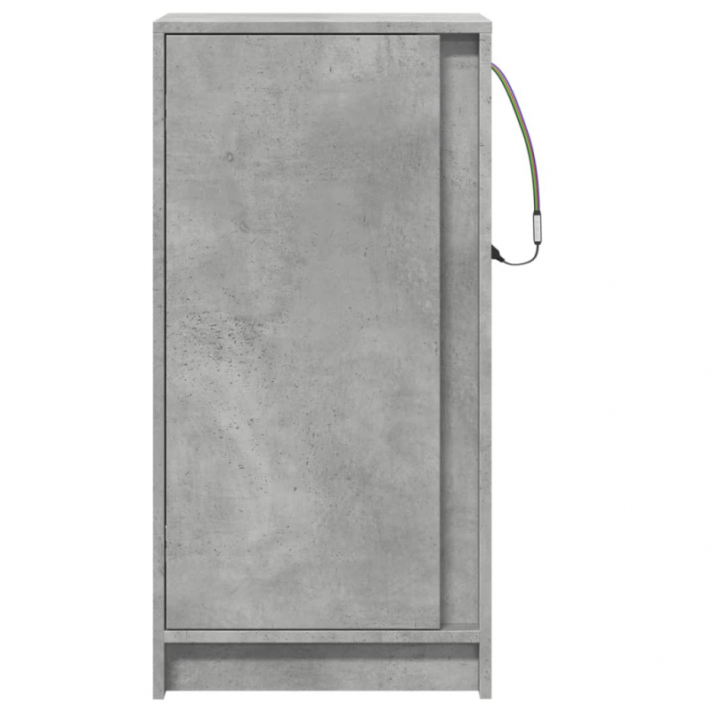 LED-Sideboard Betongrau 42,5x34x85 cm Holzwerkstoff
