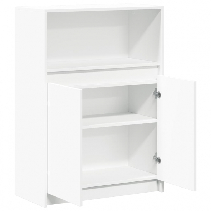 Sideboard mit LED Weiß 72x34x100 cm Holzwerkstoff