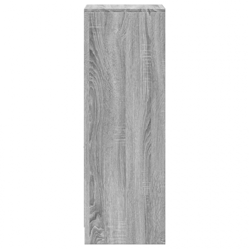 LED-Sideboard Grau Sonoma 38x34x100 cm Holzwerkstoff