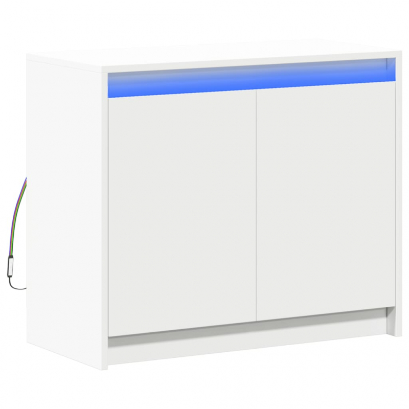 LED-Sideboard Weiß 72x34x61 cm Holzwerkstoff