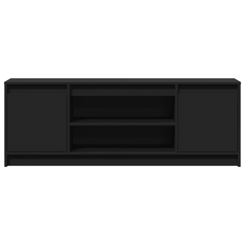 TV-Schrank mit LED-Beleuchtung Schwarz 139,5x34x50 cm