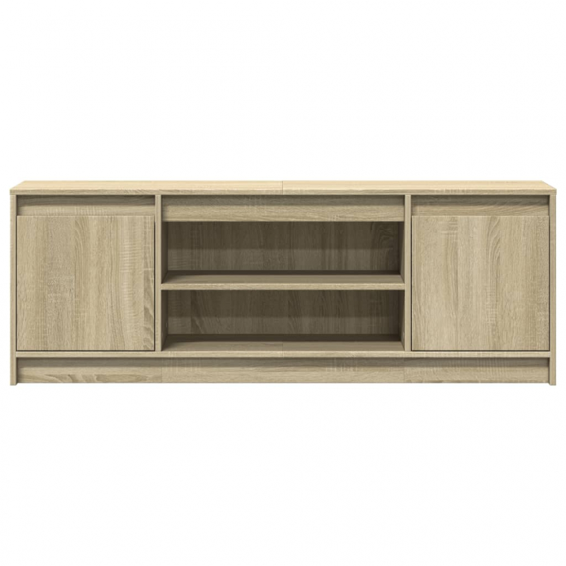 TV-Schrank mit LED-Beleuchtung Sonoma-Eiche 139,5x34x50 cm