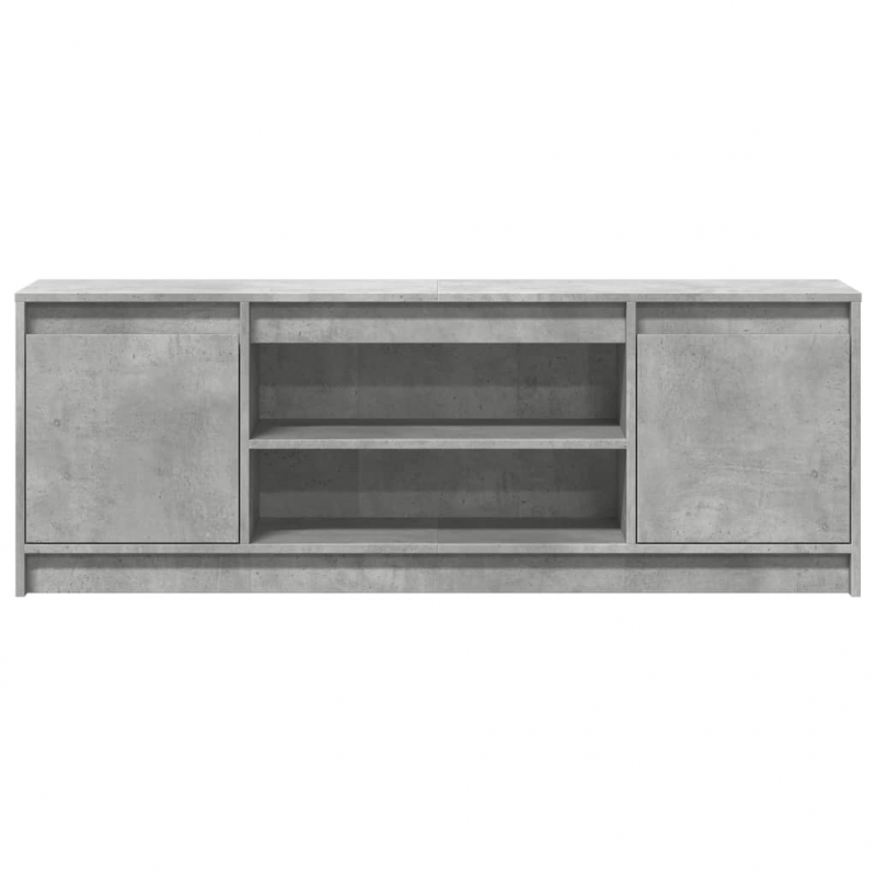 TV-Schrank mit LED-Beleuchtung Betongrau 139,5x34x50 cm