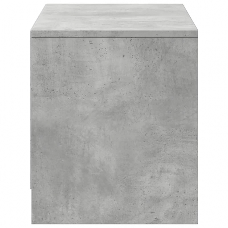 TV-Schrank LED Betongrau 97x34x40 Holzwerkstoff