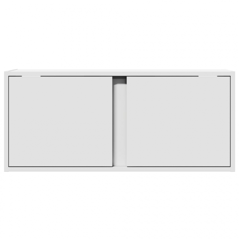 TV-Wandschrank mit LED-Beleuchtung Weiß 80x31x35 cm