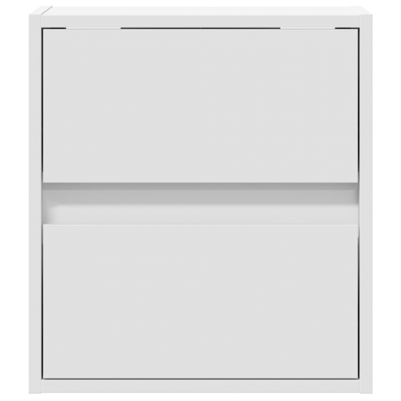 TV-Wandschränke mit LED-Beleuchtung 2 Stk. Weiß 41x31x45 cm