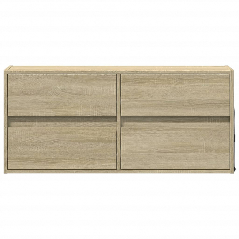 TV-Wandschrank mit LED-Beleuchtung Sonoma-Eiche 100x31x45 cm