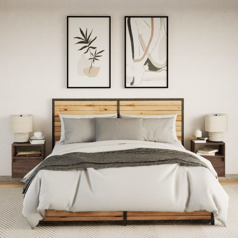 TV-Wandschränke LED-Beleuchtung 2 Stk. Eichen-Optik 41x31x45 cm