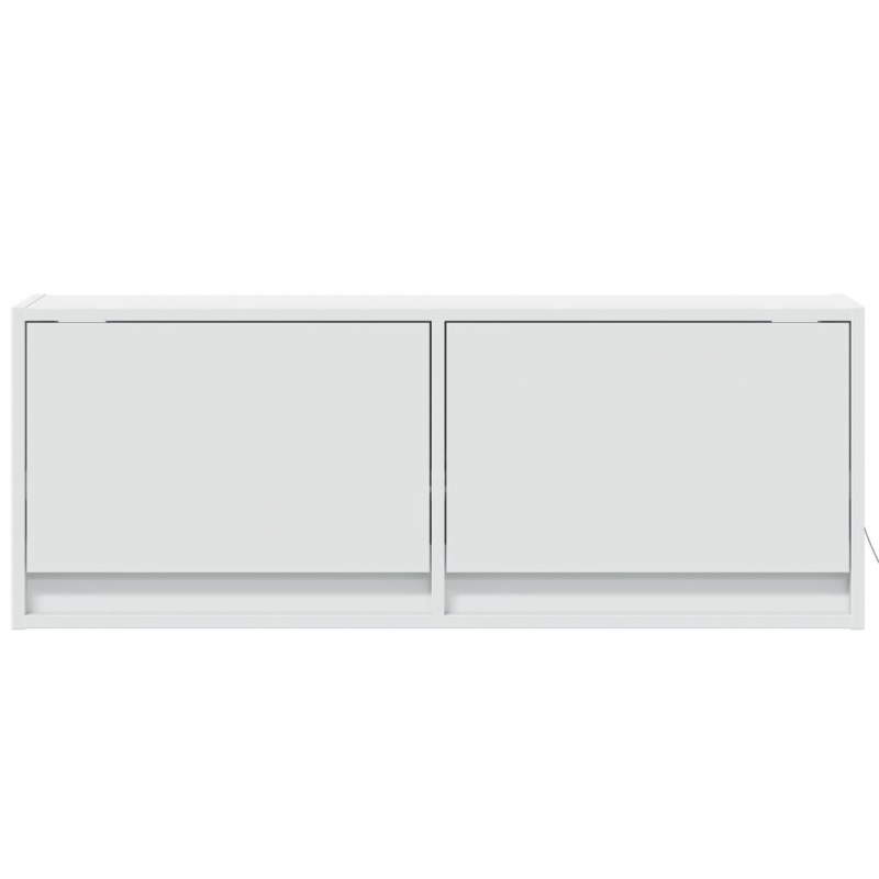 TV-Wandschrank mit LED-Beleuchtung Weiß 100x31x35 cm