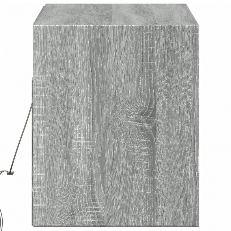 TV-Wandschrank mit LED-Beleuchtung Grau Sonoma 100x31x35 cm