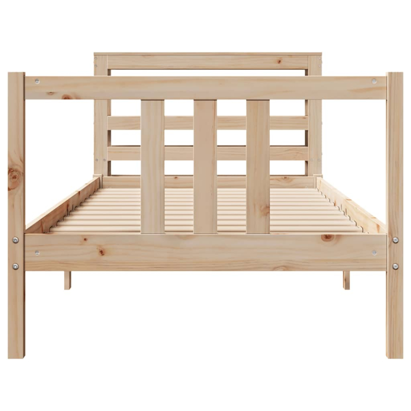 Bettgestell mit Kopfteil ohne Matratze 75x190 cm