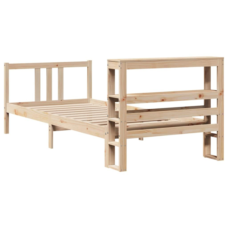 Bettgestell mit Kopfteil ohne Matratze 75x190 cm