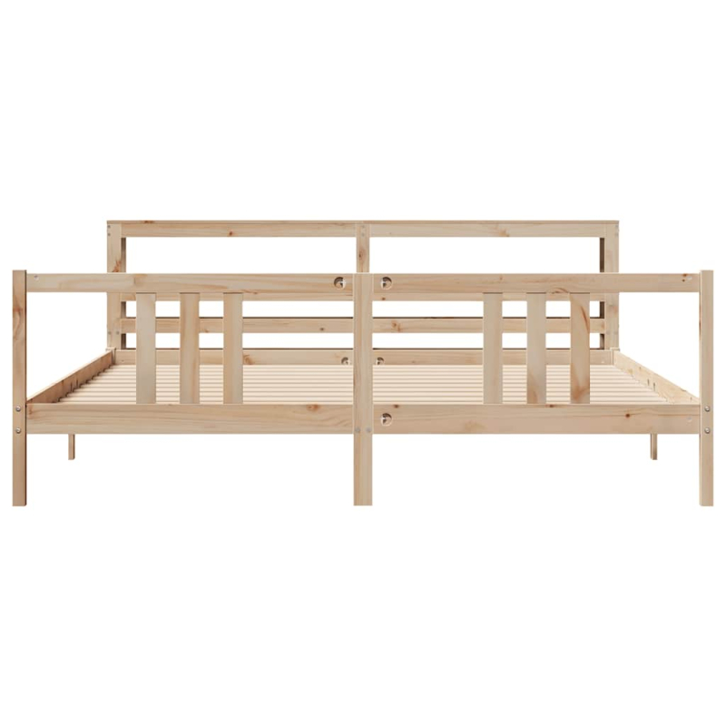 Bettgestell mit Kopfteil ohne Matratze 200x200 cm